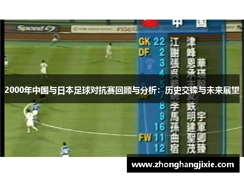 2000年中国与日本足球对抗赛回顾与分析：历史交锋与未来展望
